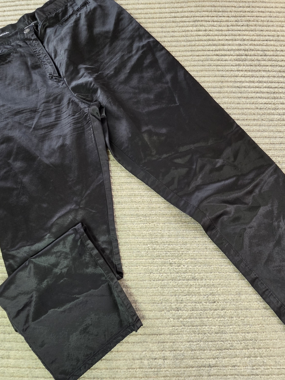 AG Adriano Goldschmied Black Satin Pants Womens 30 (Actual 28x31)